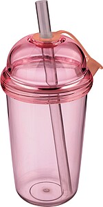 Cestovní hrnek na pití 500 ml, růžová
