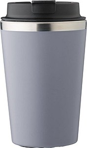 Cestovní hrnek z nerezové oceli a PP, 350 ml, šedý