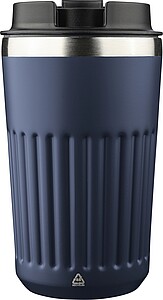 Cestovní hrnek z recyklované nerezové oceli, 400 ml, modrá