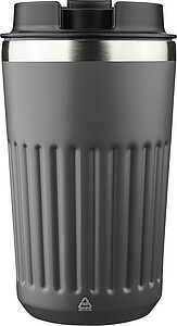 Cestovní hrnek z recyklované nerezové oceli, 400 ml, šedá