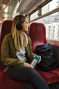 Cestovní nerezový termo hrnek 340ml, tyrkysová