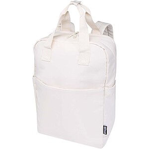 Cestovný batoh na 14” notebook z recyklovaného materiálu, krémovo biela