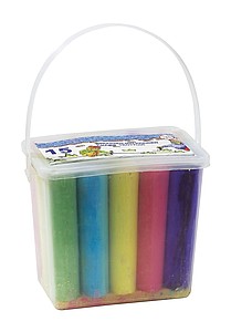CHALK 15 ks sada kried na ulicu v kelímku, dĺžka 11 cm