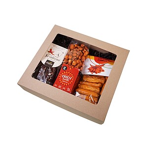 CHILLI Dárková sada - klobáska s chilli, tyčinky s chilli 100 g, oříšky v těstíčku s chilli 100g, chilli omáčka 150 g