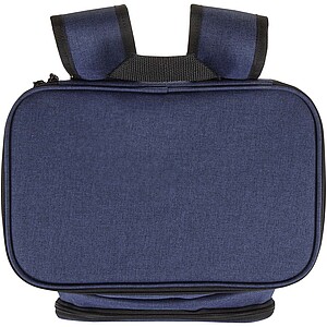 Chladicí batoh na piknik z recyklovaného GRS se sadou příborů, tmavě modrý melír