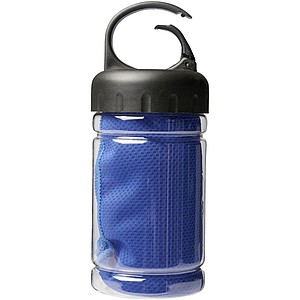 Chladivý ručník v nádobce, královská modrá