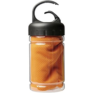 Chladivý ručník v nádobce, oranžová