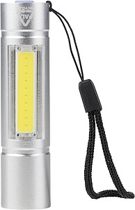 COB svítilna z recyklovaného hliníku, stříbrná