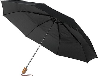 COHEN Skládací deštník, černá, rozměry 95 x 58 cm - reklamní deštníky