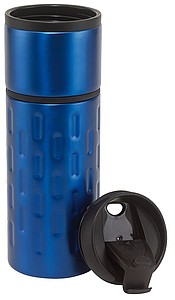 CONNIE Termofľaša 400ml, zvnútra plast, zvonku nerez, modrá