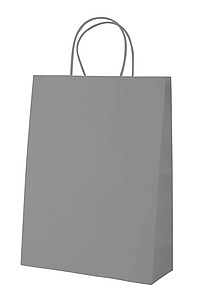 CORADA Papírová taška s kroucenými uchy, 36 x 12 x 41 cm, šedá