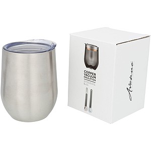 Corzo termohrnek s izolací z mědi a vakua 350ml, stříbrná