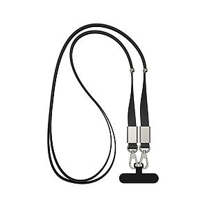 Crossbody lanyard RCS z recyklovaného PET, černá