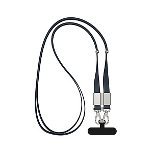 Crossbody lanyard RCS z recyklovaného PET, námořní modrá