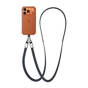 Crossbody lanyard RCS z recyklovaného PET, námořní modrá