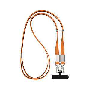 Crossbody lanyard RCS z recyklovaného PET, oranžová