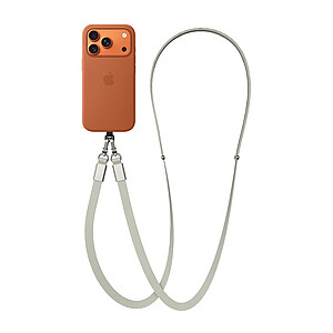 Crossbody lanyard RCS z recyklovaného PET, šedá
