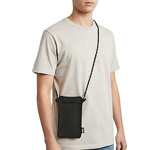 Crossbody taška na telefón, čierna