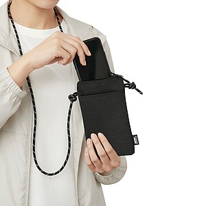Crossbody taška na telefón, čierna