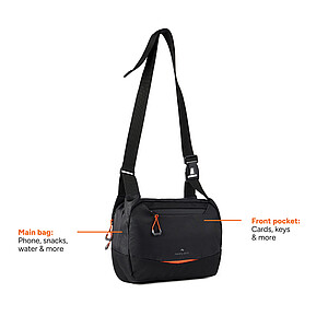 Crossbody taška Nordic Drift 4l z RCS, černá
