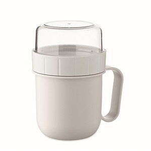 CUPOKO Plastový kelímek na svačinu, 450 ml, bílá