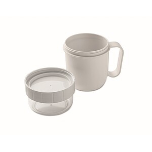 CUPOKO Plastový kelímek na svačinu, 450 ml, bílá