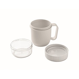 CUPOKO Plastový kelímek na svačinu, 450 ml, bílá
