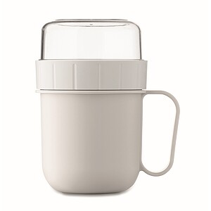 CUPOKO Plastový kelímek na svačinu, 450 ml, bílá