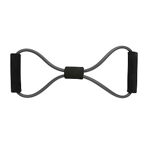 Cvičící pás ve tvaru osmy pro fitness, šedá