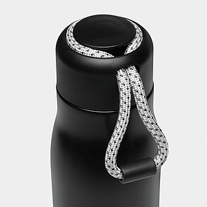 DALAGO Dvoustěnná termoska z nerezové oceli s poutkem, 500 ml, černá