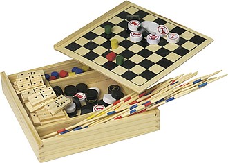 DÁMA Sada stolních her v dřevěné krabičce - reklamní předměty
