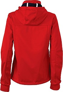 Dámská 3-vrstvá sofshellová bunda JAMES & NICHOLSON, červená, 2XL