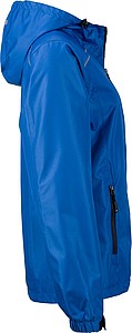 Dámská bunda do deště James & Nicholson RAIN, královská modrá, XXL