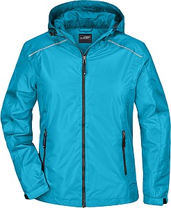Dámská bunda do deště James & Nicholson RAIN, tyrkysová, XL