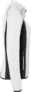 Dámská fleecová bunda JAMES & NICHOLSON, bílá/šedá, XL