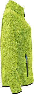 Dámská fleecová bunda James Nicholson knit fleece jacket women, jasně zelená/modrá, vel. L
