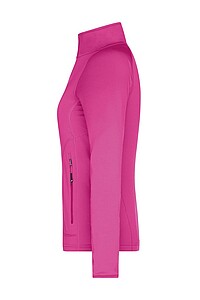 Dámská mikina James & Nicholson Stretchfleece, růžová, velikost L