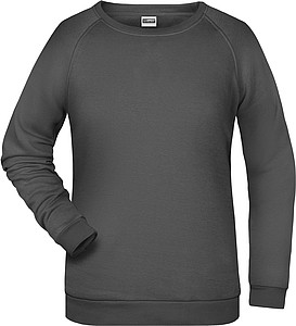 Dámská mikina James Nicholson sweatshirt women, antracitová, vel. XL