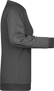 Dámská mikina James Nicholson sweatshirt women, antracitová, vel. XS