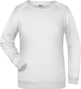 Dámska mikina James Nicholson sweatshirt women, biela, vel. S