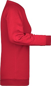 Dámská mikina James Nicholson sweatshirt women, červená, vel. XS