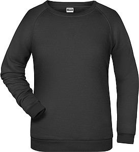 Dámska mikina James Nicholson sweatshirt women, čierna, veľ. S