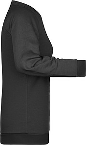 Dámska mikina James Nicholson sweatshirt women, čierna, veľ. S