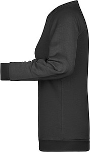 Dámska mikina James Nicholson sweatshirt women, čierna, veľ. S