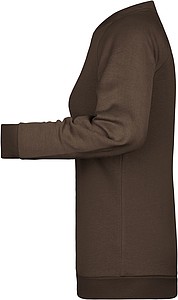 Dámská mikina James Nicholson sweatshirt women, hnědá, vel. L