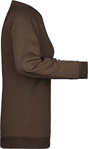 Dámská mikina James Nicholson sweatshirt women, hnědá, vel. S