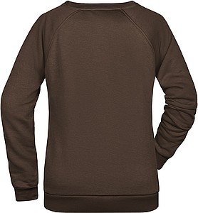 Dámská mikina James Nicholson sweatshirt women, hnědá, vel. XS