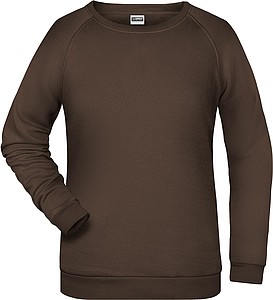 Dámská mikina James Nicholson sweatshirt women, hnědá, vel. XXL