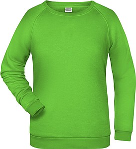 Dámská mikina James Nicholson sweatshirt women, jasně zelená, vel. XXL