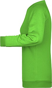 Dámská mikina James Nicholson sweatshirt women, jasně zelená, vel. XXL